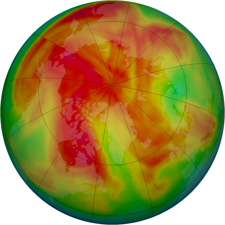 Arctic ozone map for 28 March 2010
